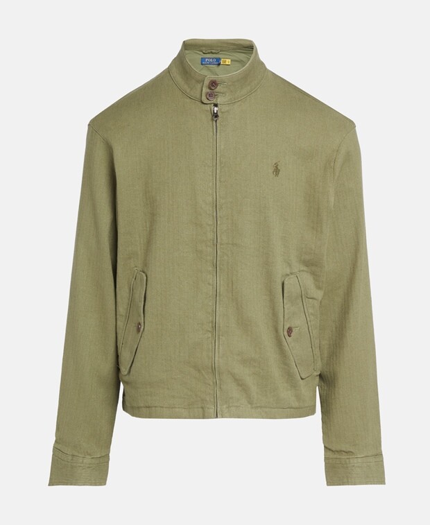 

Льняной блузон Polo Ralph Lauren, темно-зеленый