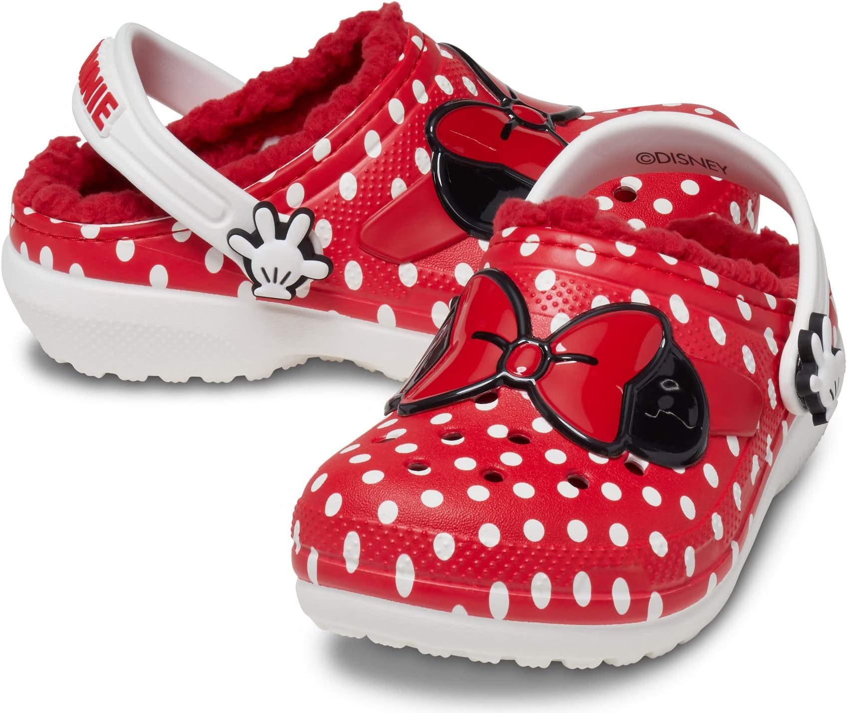 Сабо Classic Lined Disney Clog Crocs, цвет White/Multi Minnie Mouse