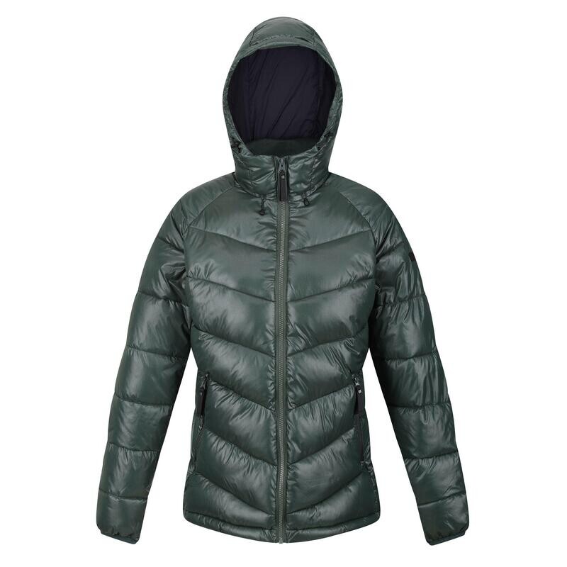 

Женский пуховик Regatta, цвет dark green/dark grey