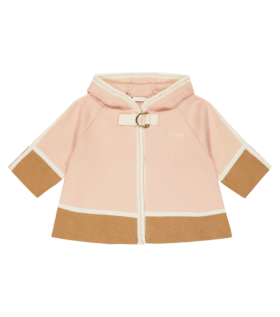 

Детское пуховое пальто с фестонами Chloé Kids, розовый