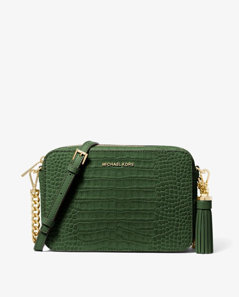 

Jet Set женская зеленая кожаная сумка через плечо Michael Michael Kors, зеленый