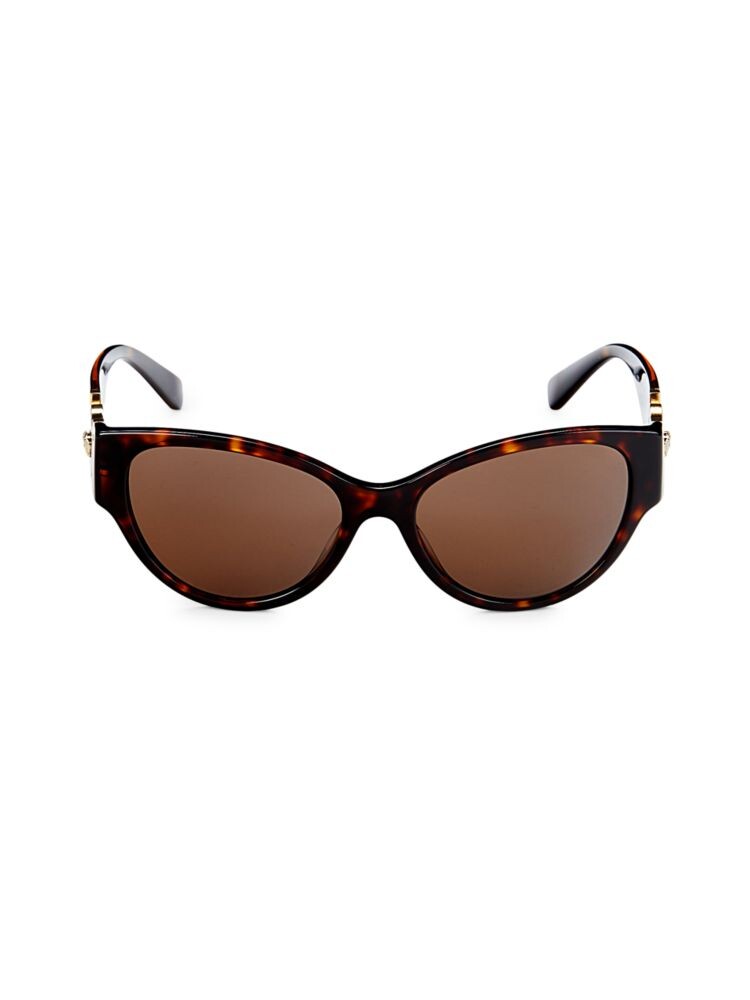 

Солнцезащитные очки «кошачий глаз» 56MM Versace, цвет Havana