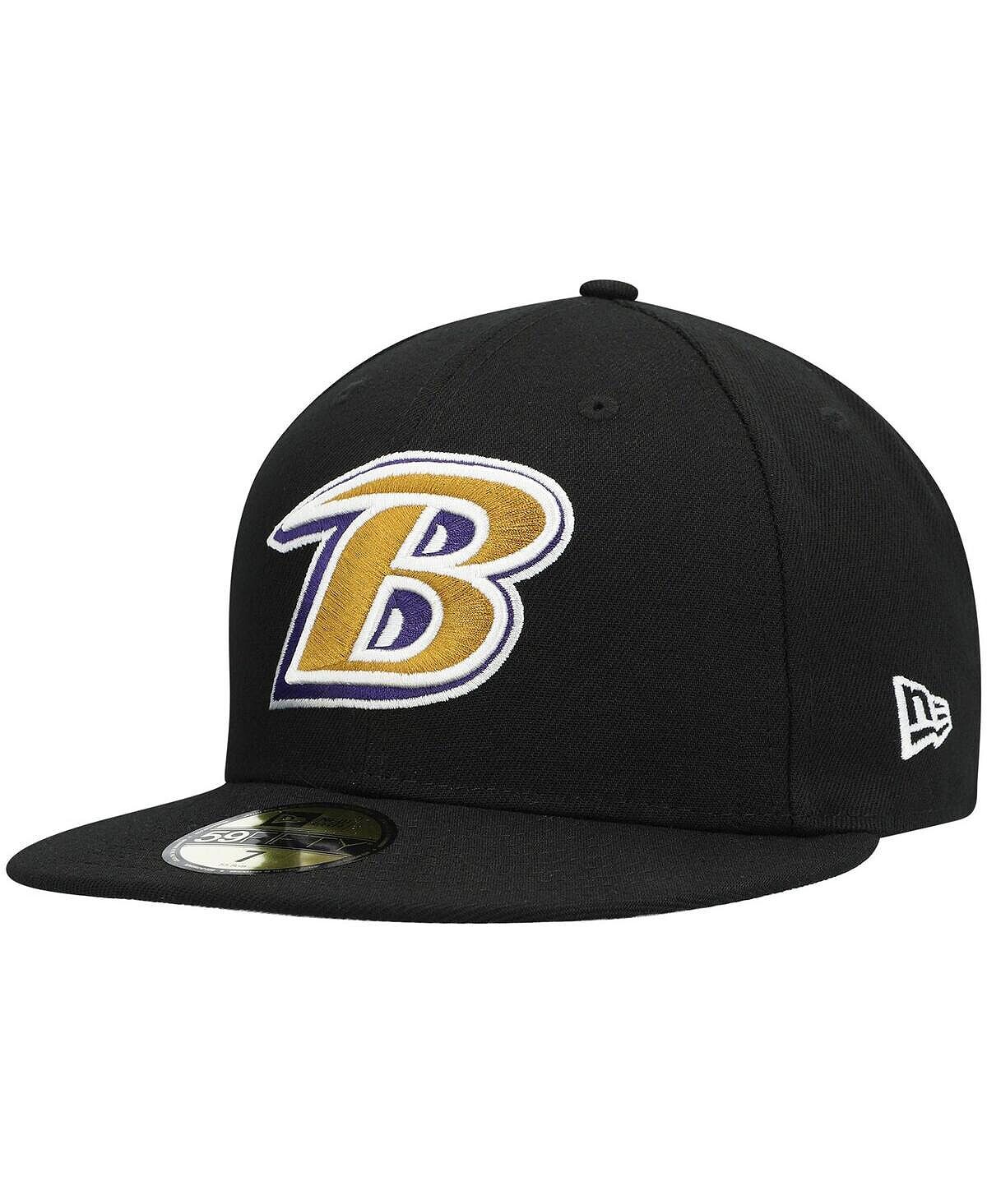 

Черная мужская приталенная шляпа Baltimore Ravens Omaha Lettermark 59FIFTY New Era