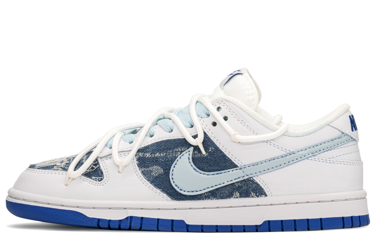 

Кроссовки Nike Dunk Skateboarding Shoes Men Low-top White/blue, синий/белый