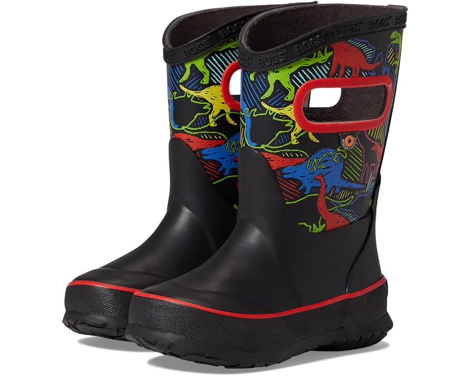 Ботинки Bogs Rain Boot Neon Dino, цвет Black Multi Dino