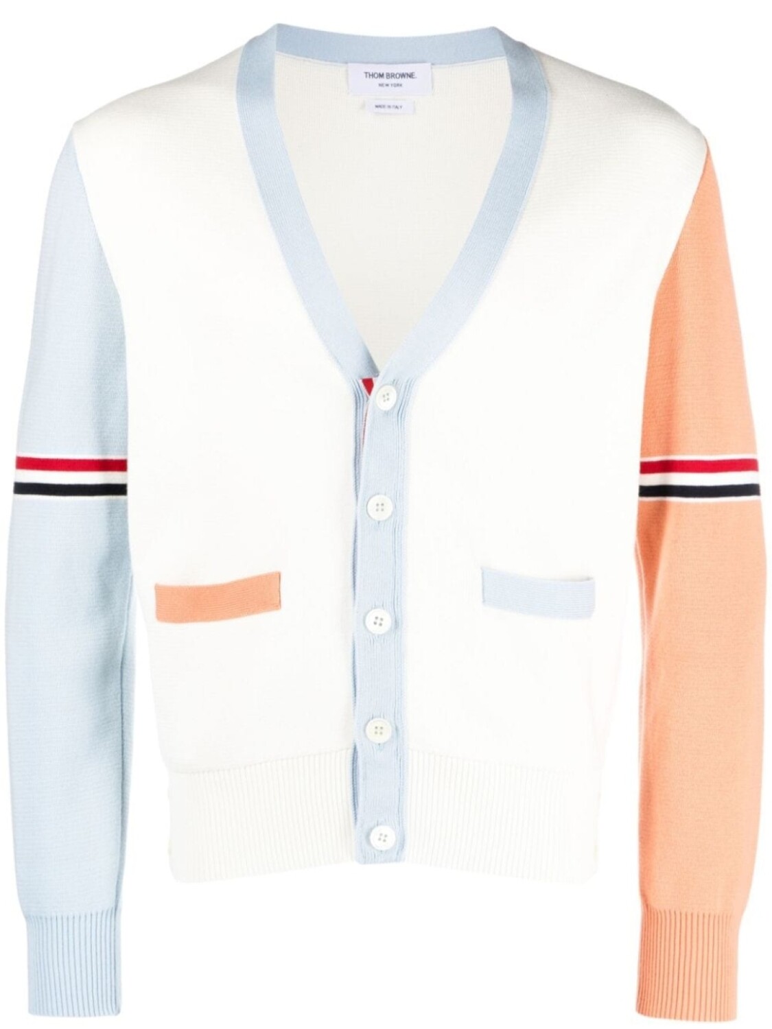 

Thom Browne кардиган в стиле колор-блок, белый