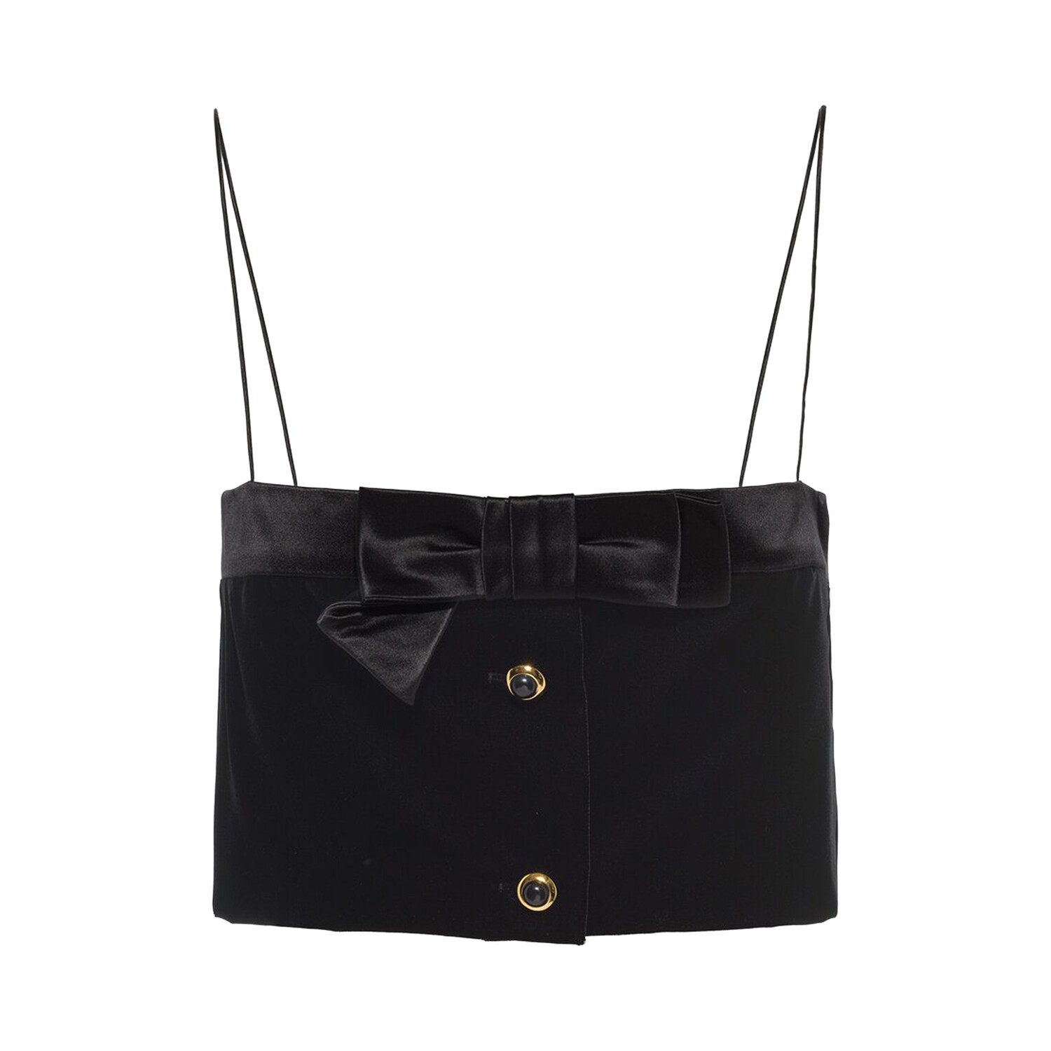 

Бархатный топ Miu Miu Черный