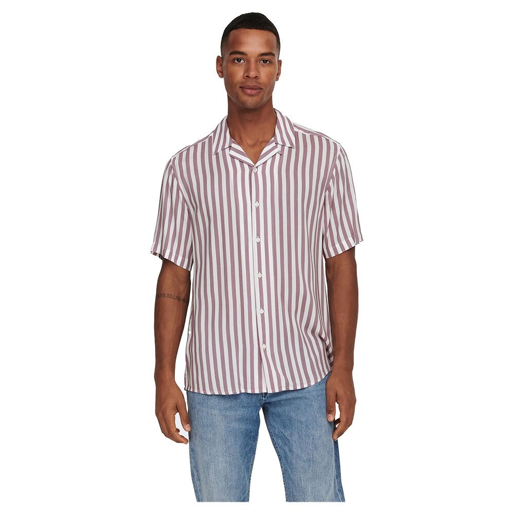 

Рубашка с коротким рукавом Only & Sons Wayne Life Viscose, коричневый