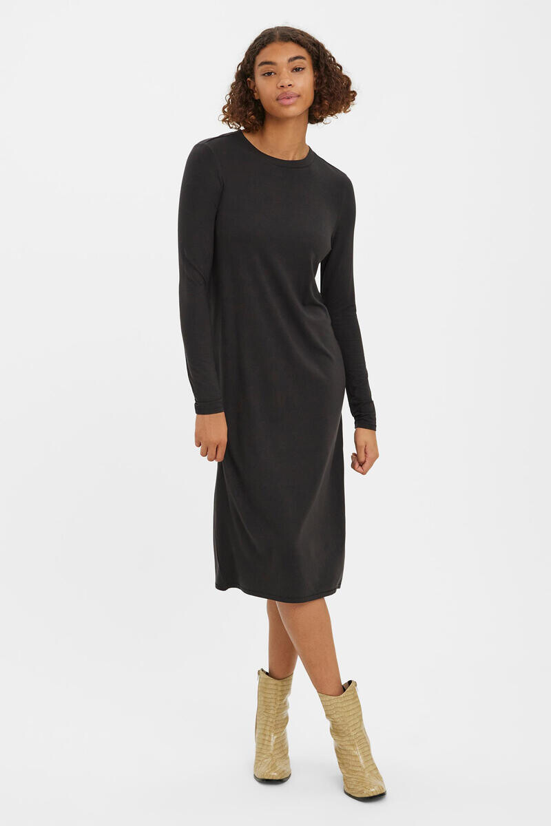 

Трикотажное платье миди Vero Moda, черный