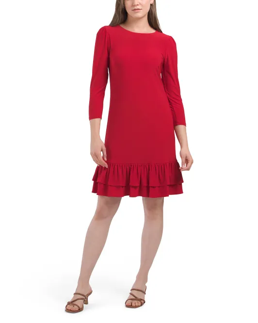 

Мини-платье с двойными рюшами Tommy Hilfiger, цвет Scarlet