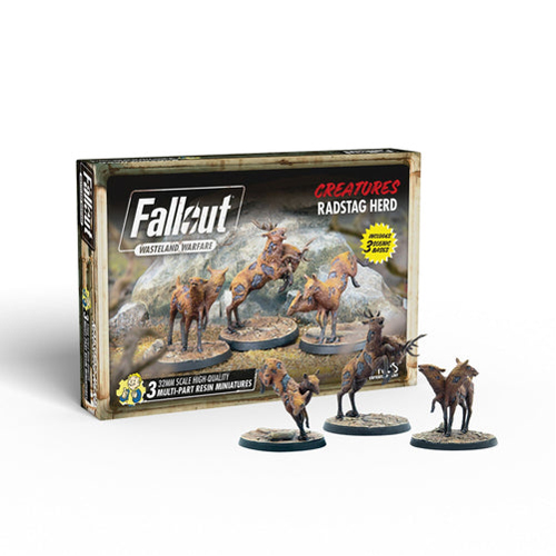 набор кубиков для fallout wasteland warfare extra tabletop dice set Фигурки Fallout: Wasteland Warfare Creatures Radstag Herd