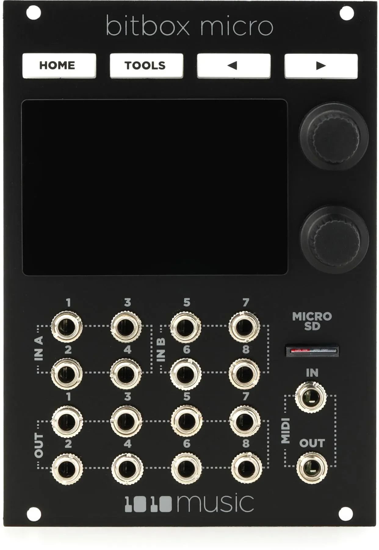 

Компактный сэмплер 1010music Bitbox Micro Eurorack с сенсорным экраном — черный