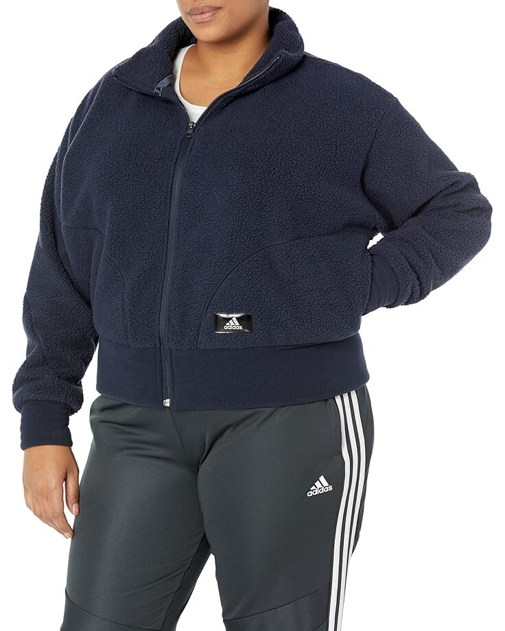 

Куртка adidas Plus Size Holidayz Sherpa, цвет Ink