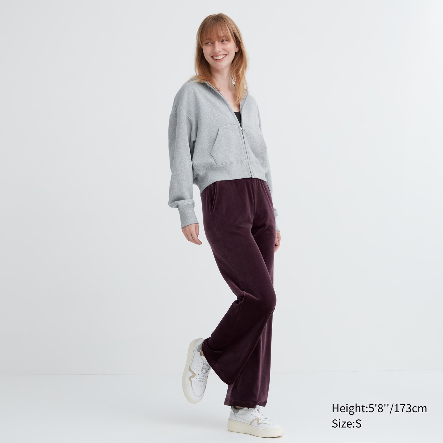 

Гладкие брюки ультра-стрейч (длинные) Uniqlo, бордовый, Красный