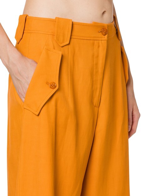 

Струящиеся брюки из смесового льна. Alberta Ferretti