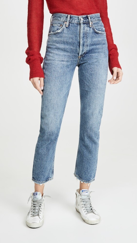 

Джинсы AGOLDE Riley High Rise Straight Crop