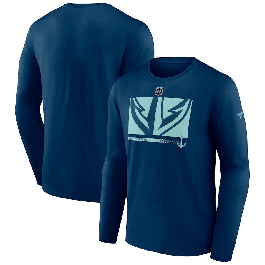 

Футболка с длинным рукавом Fanatics Branded Seattle Kraken, синий