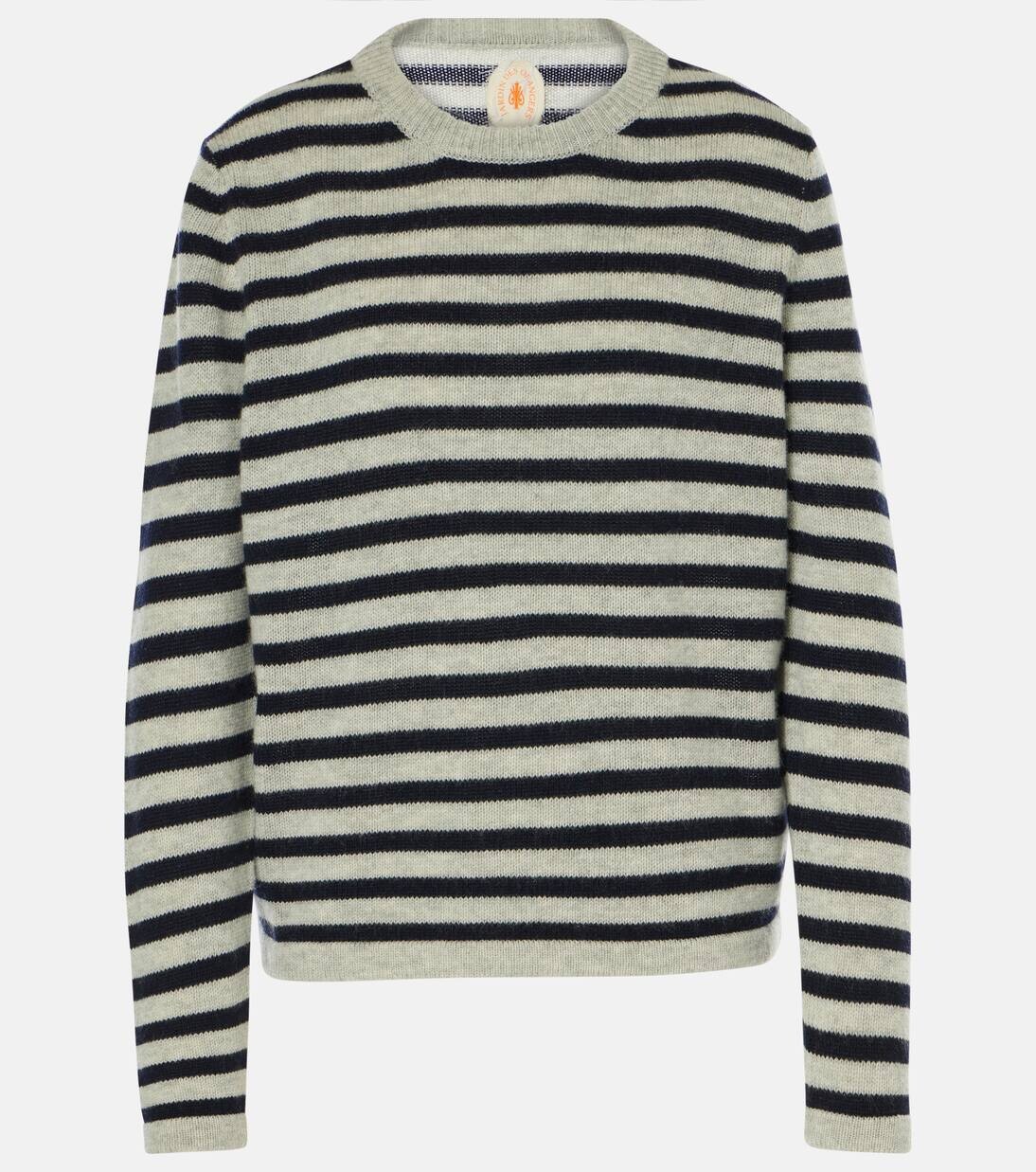

Полосатый свитер из шерсти и кашемира Jardin Des Orangers, цвет white/navy