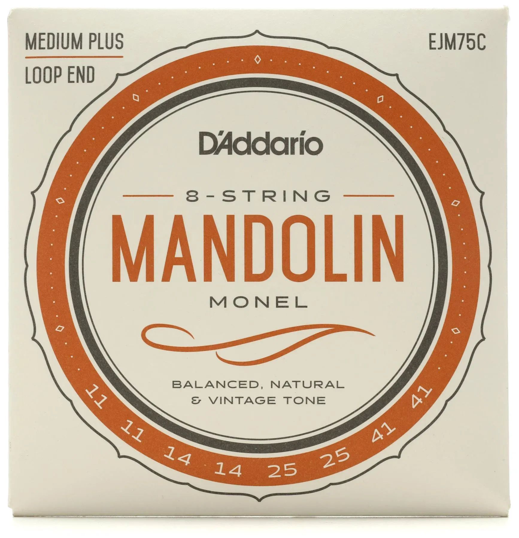 

Струны мандолины D'Addario EJM75C из монеля с петлевым наконечником - .011-.041 Medium Plus