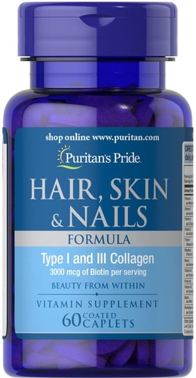 Puritan's Pride, Волосы, кожа, ногти - 60 таблеток solgar волосы кожа ногти 120 таблеток