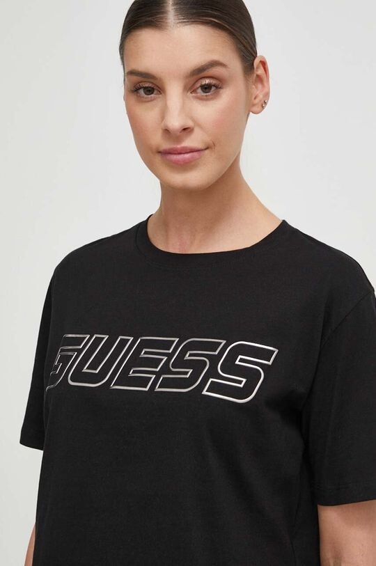 

Хлопковая футболка Guess, черный