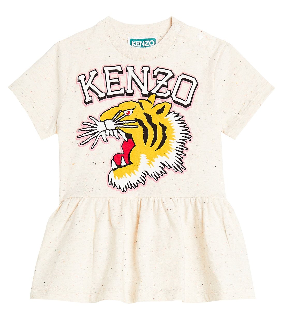 

Хлопковое платье с логотипом baby Kenzo, белый