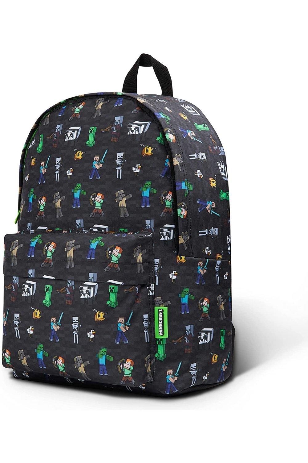 Школьный рюкзак Minecraft, черный детский тканевый рюкзак minecraft 1