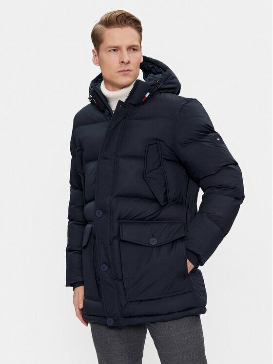 

Пуховик стандартного кроя Tommy Hilfiger, синий
