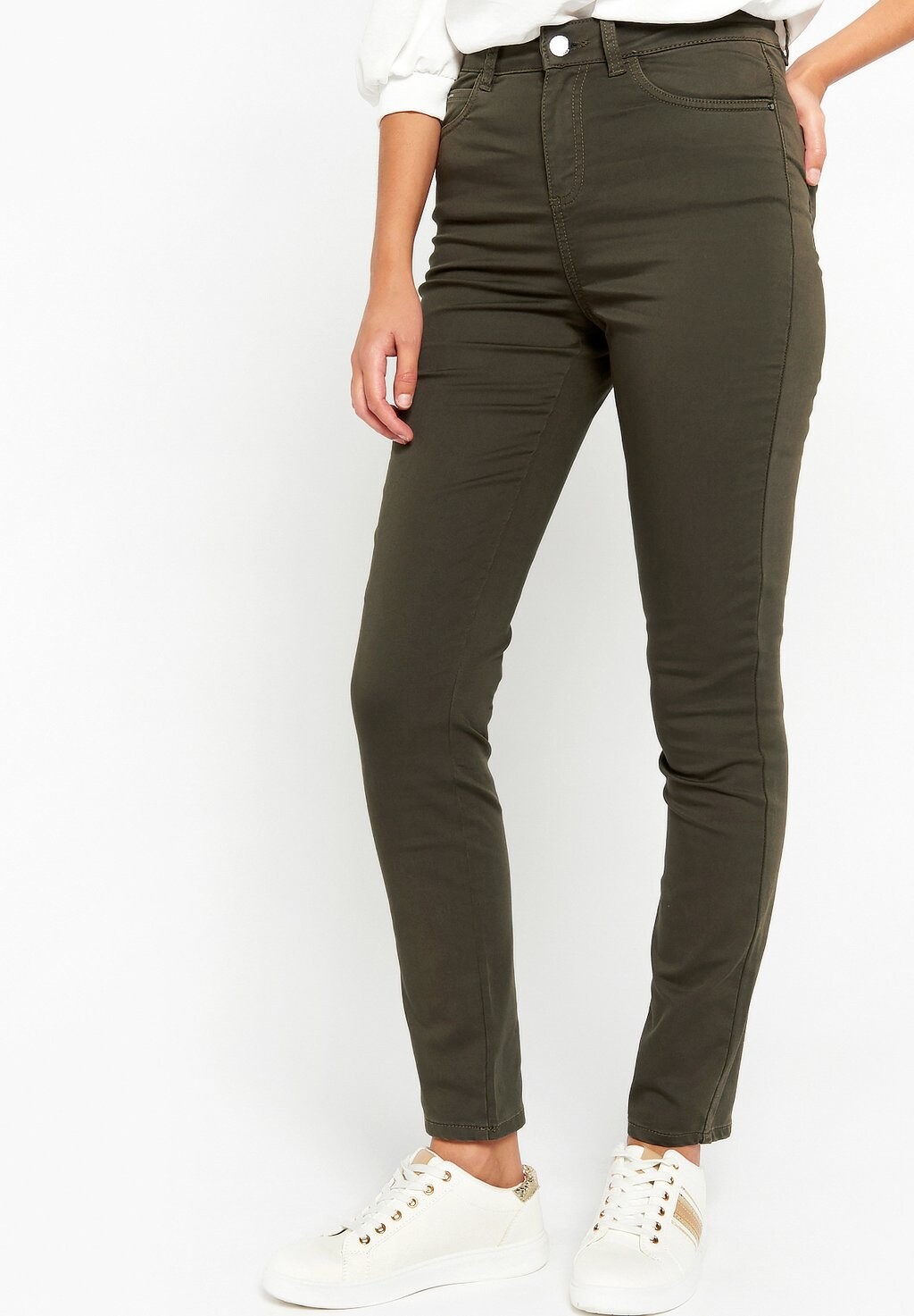 

Брюки High-Waisted LolaLiza, цвет khaki darky