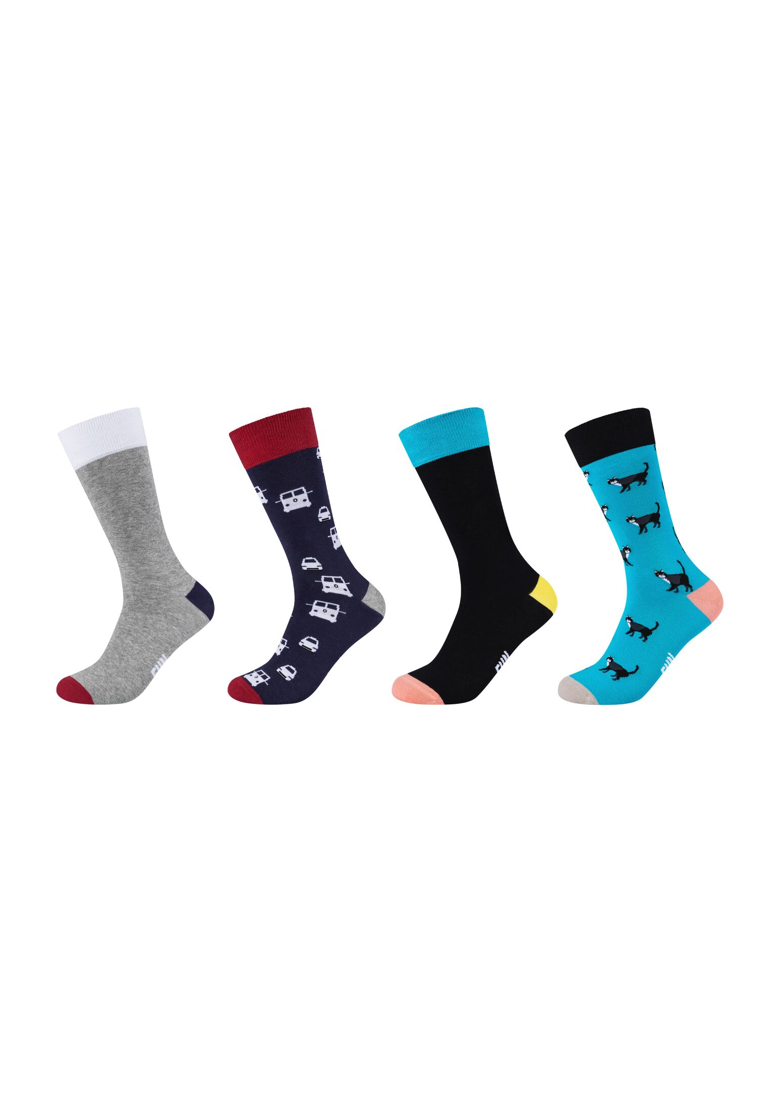 цена Носки Fun Socks 4 шт graphics, цвет river