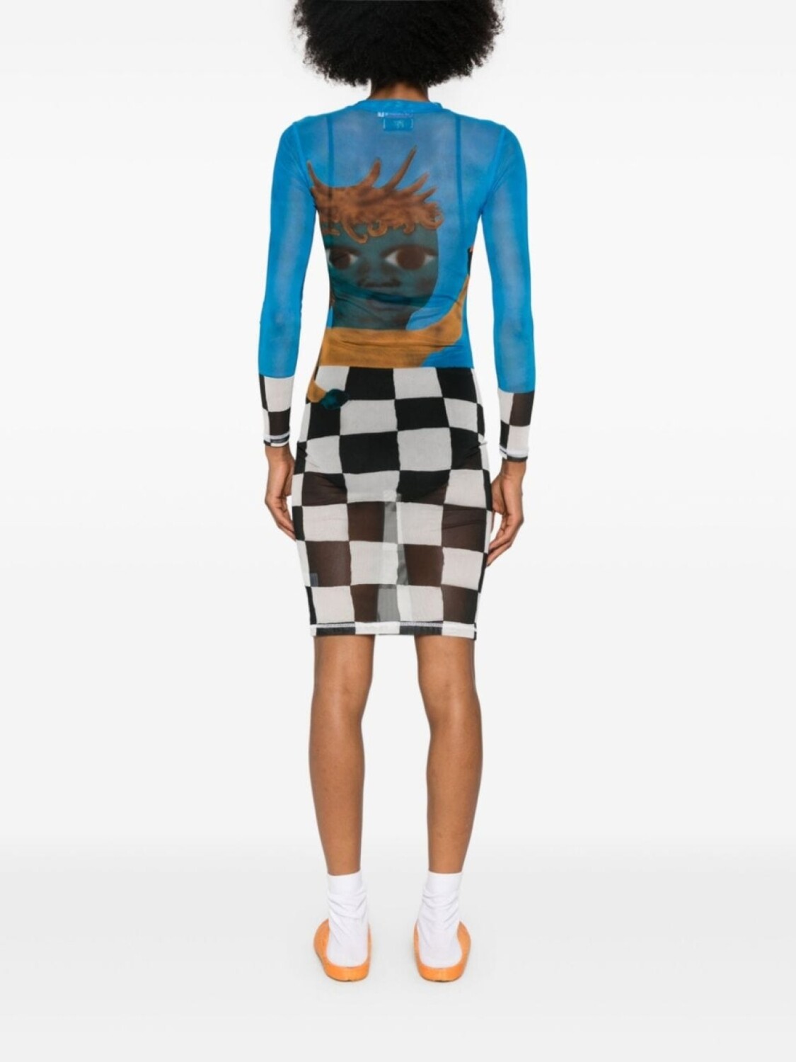 

Платье-миди из сетки Charles Jeffrey Loverboy, синий