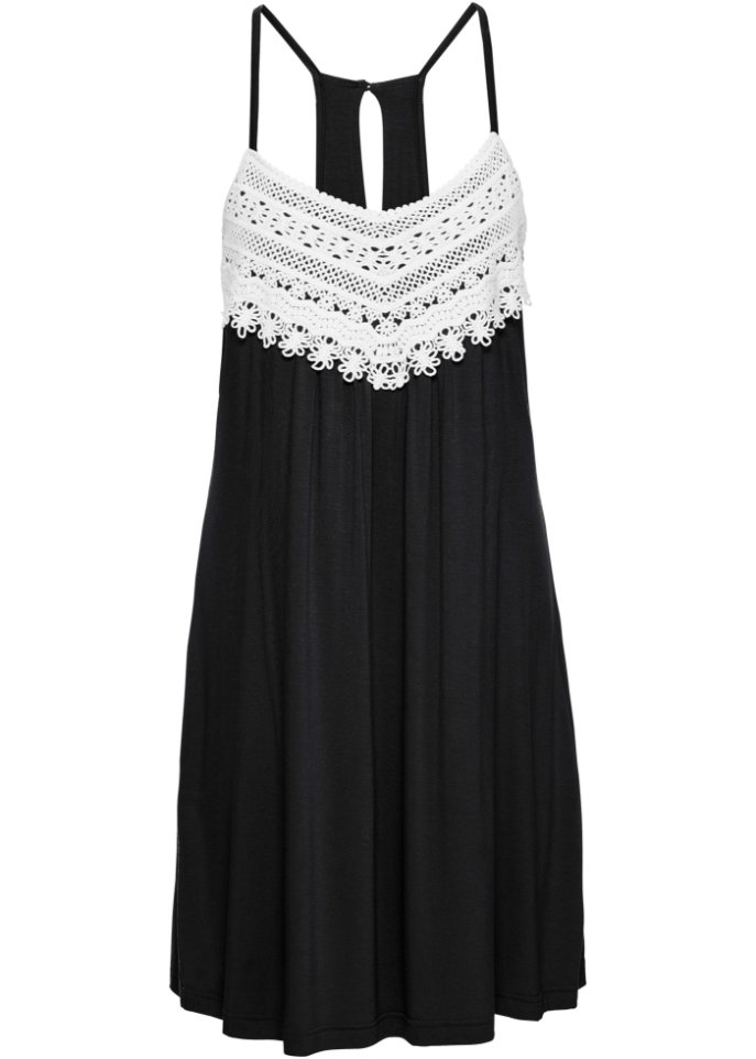 Летнее платье из джерси Bodyflirt Boutique, черный комбинезон из джерси bodyflirt boutique фиолетовый