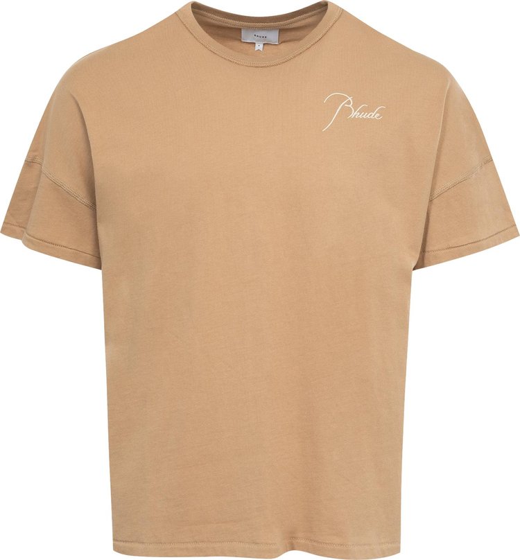 Футболка Rhude Reverse 'Vintage Tan', загар