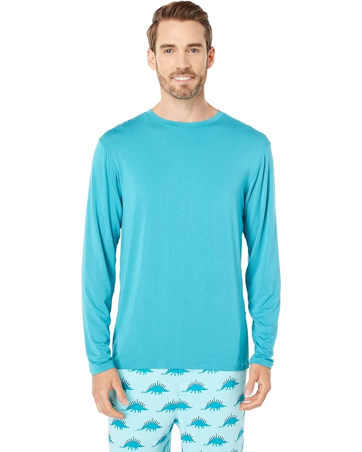 Пижамный комплект Kickee Pants Long Sleeve Pajama Set, цвет Iceberg Menorahsaurus