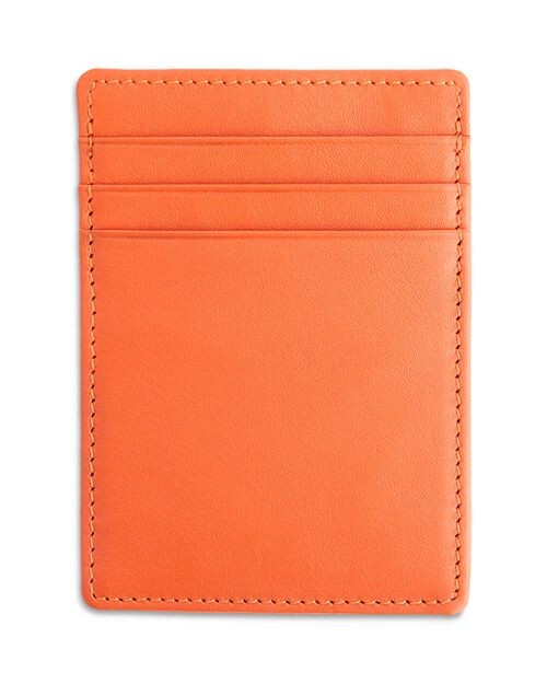 

Кожаный магнитный кошелек с зажимом для денег ROYCE New York, цвет Orange