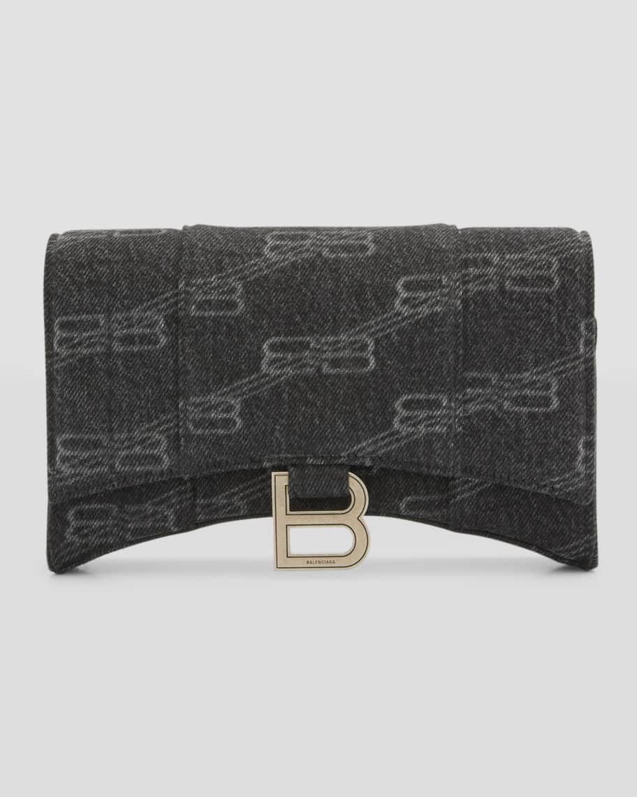 

Джинсовый кошелек Hourglass BB Monogram на цепочке Balenciaga