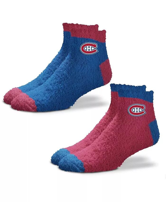 

Комплект из 2 женских мягких носков для сна Montreal Canadiens Team Team For Bare Feet, красный