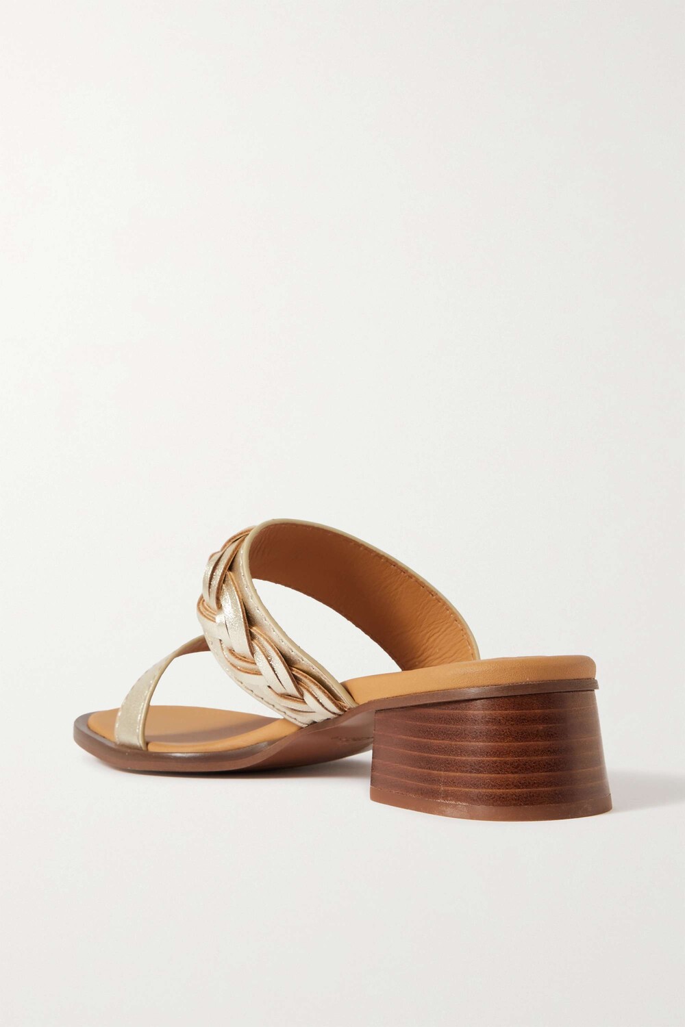 

SEE BY CHLOÉ Плетеные мюли из металлизированной кожи, металлик