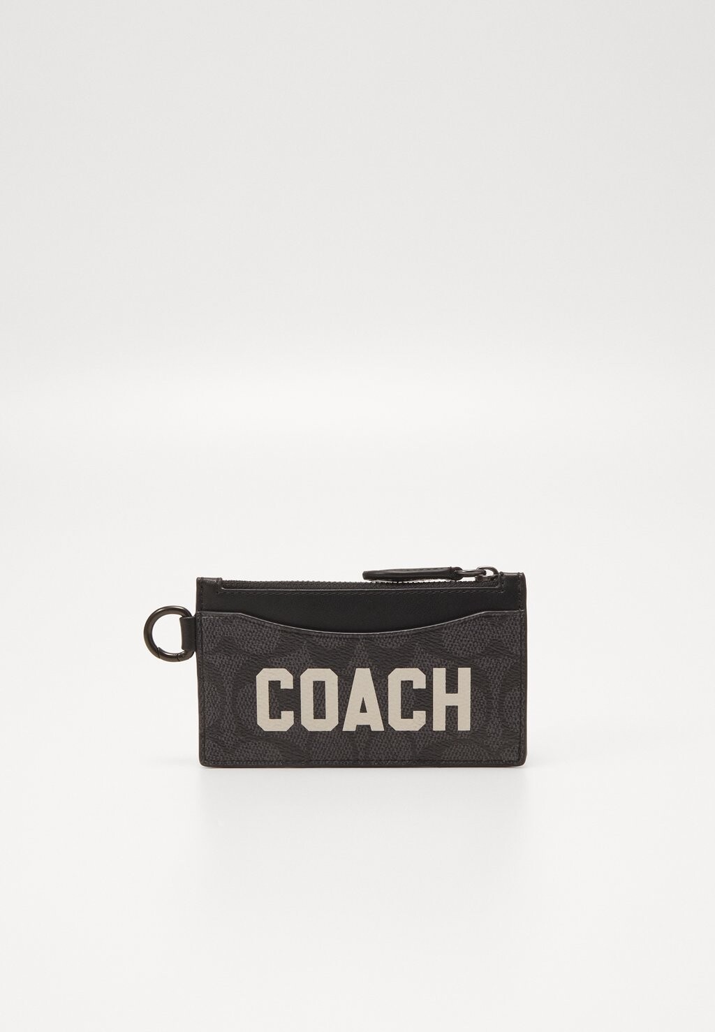 

Кошелек ZIP CARD CASE IN SIGNATURE WITH GRAPHIC UNISEX Coach, цвет dark grey