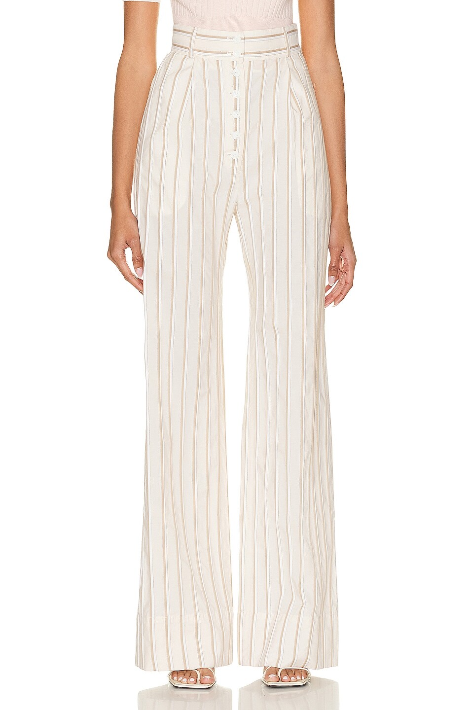 

Брюки Matthew Bruch Button Fly, цвет Natural Striped Cotton