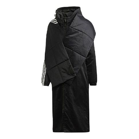 Толстовка (WMNS) Adidas Originals Long Hooded Padded Coat 'Black', черный