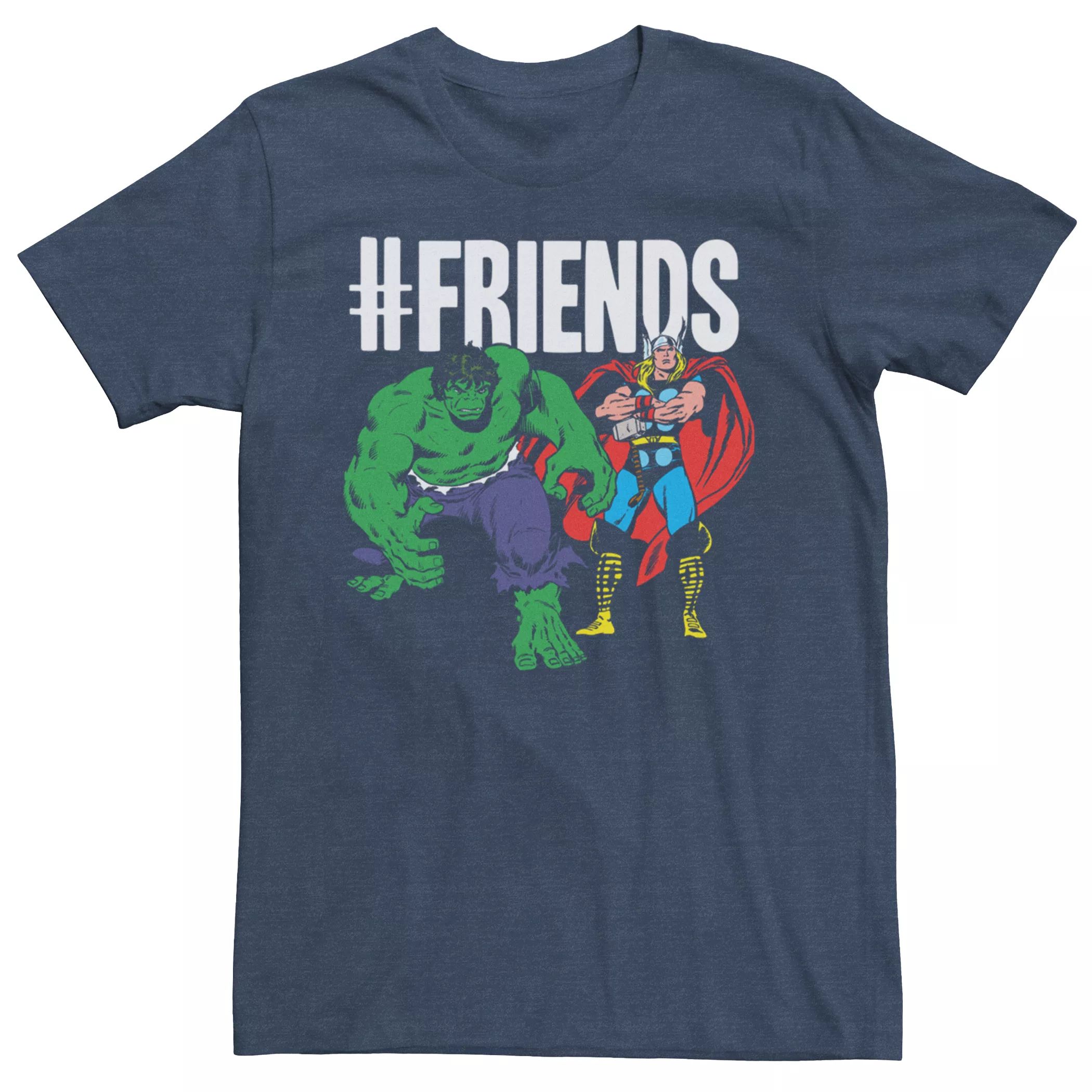 Мужская футболка с рисунком «Тор и Невероятный Халк» «Друзья» Licensed Character