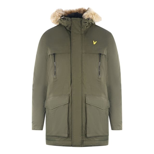 

Зимняя утяжеленная куртка из микрофлиса Lyle & Scott, зеленый