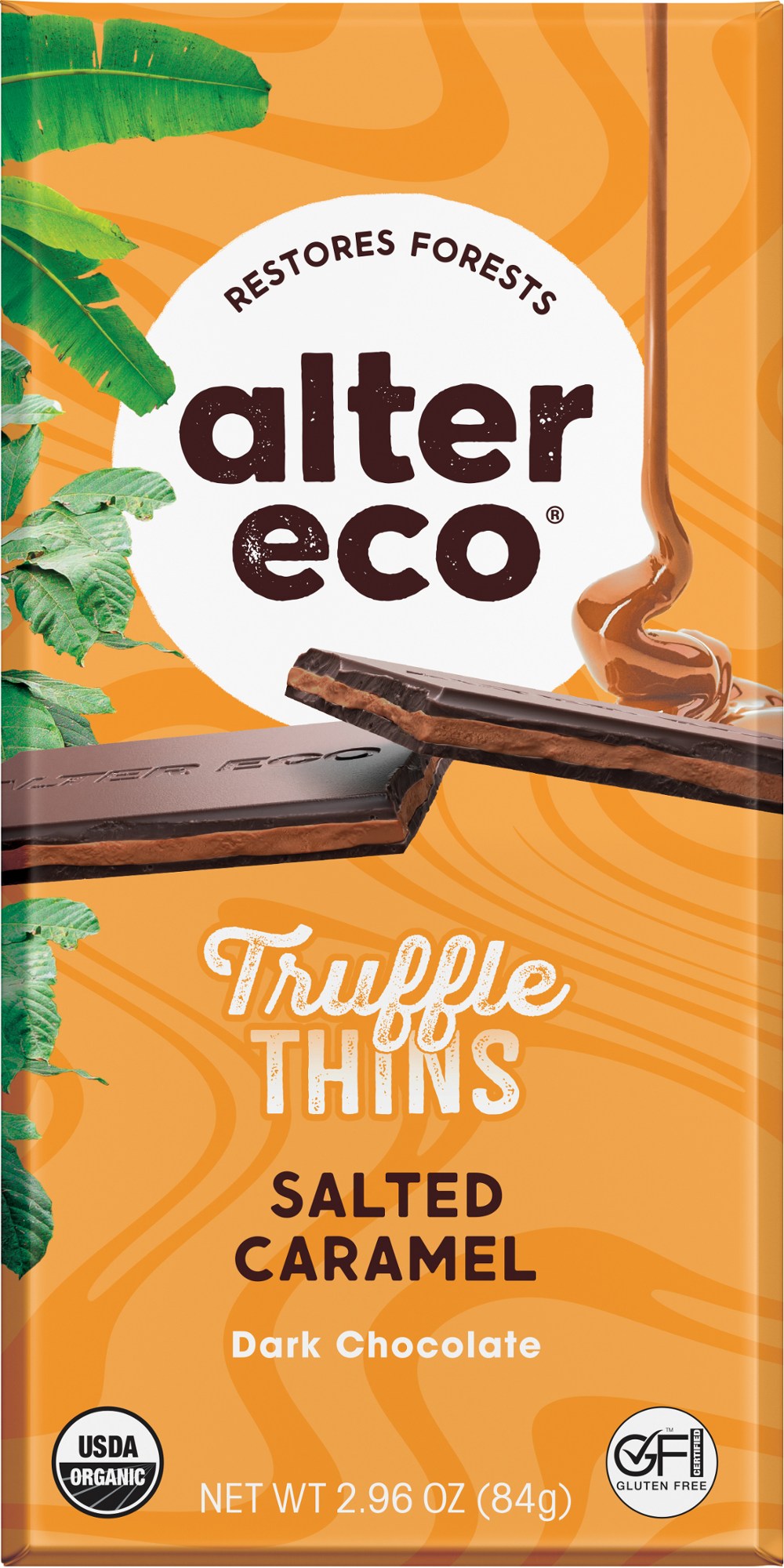 Тонкие трюфели из темного шоколада Alter Eco ego ego батончик злаковый карамельная глазурь