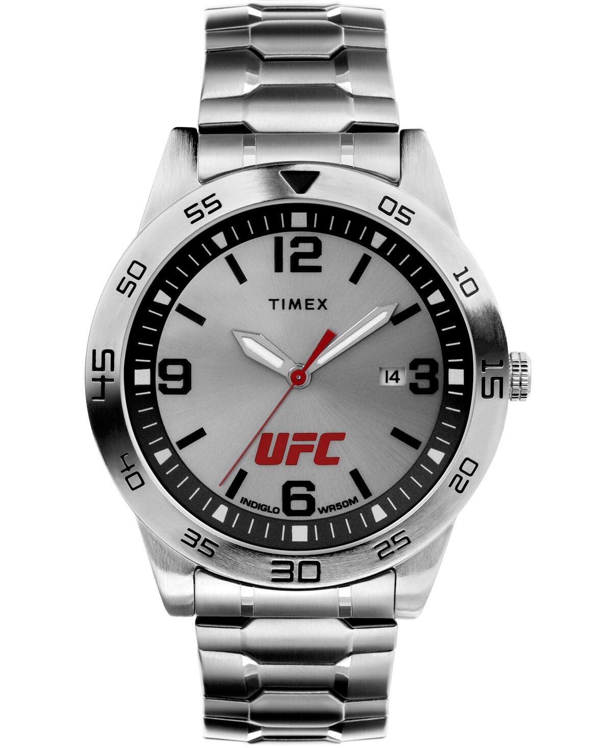 

Мужские кварцевые часы UFC Legend из нержавеющей стали серебристого тона, 42 мм Timex