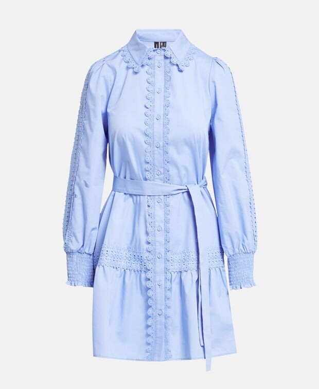 

Платье-рубашка на талии Vero Moda, синий