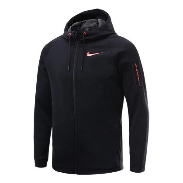 Куртка Nike Therma-FIT Full-Zip Fitness Top 'Black', черный