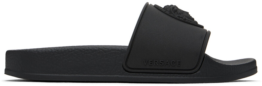 

Детские черные шлепанцы Medusa, черные Versace