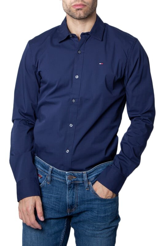 

Рубашки узкого кроя стрейч Tommy Jeans, синий