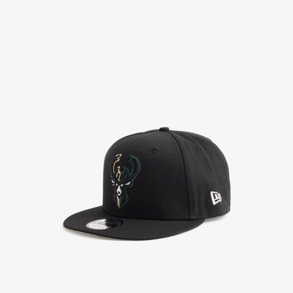

Хлопковая кепка 9FIFTY с разделенным логотипом Milwaukee Bucks New Era, черный